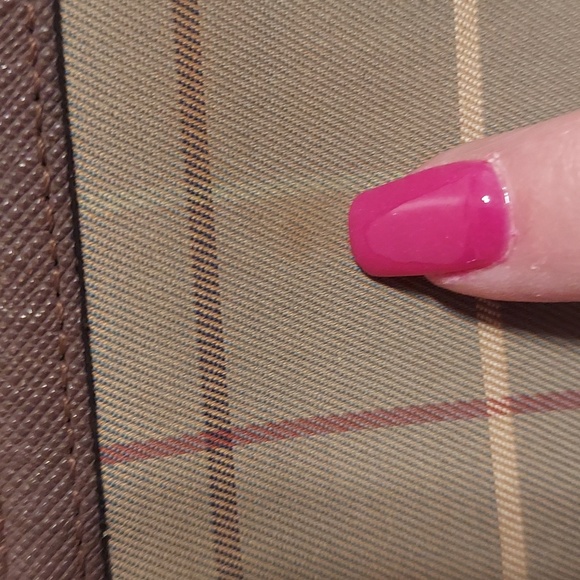 Vintage Authentic Burberrys Plaid Clutch Cosmetic Case.